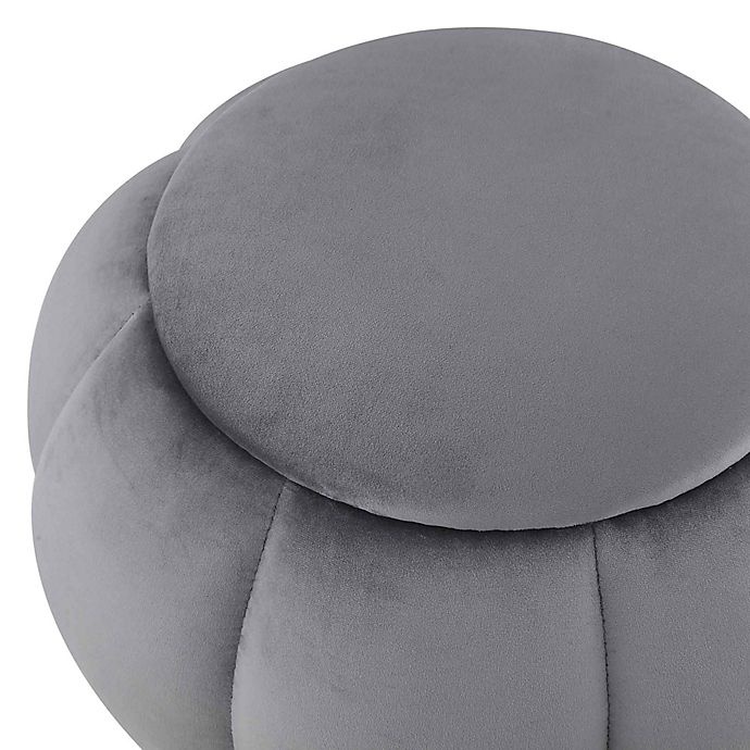 slide 4 of 5, Nicole Miller Zuzanna Ottoman - Grey/Silver, 1 ct