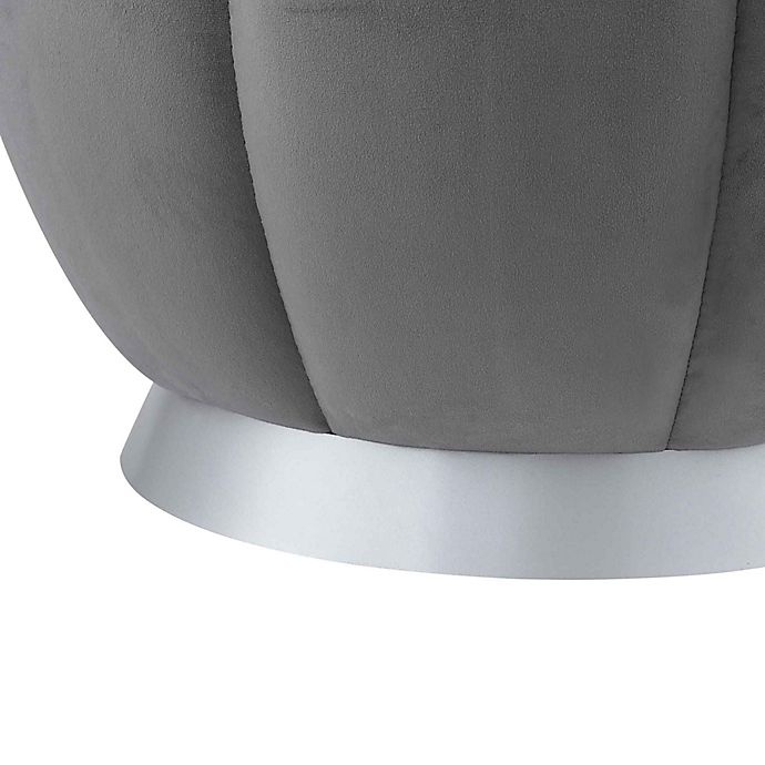 slide 5 of 5, Nicole Miller Zuzanna Ottoman - Grey/Silver, 1 ct