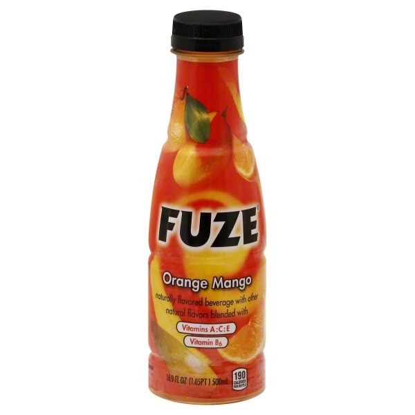 slide 1 of 4, Fuze Orange Mango Juice, 16.9 oz