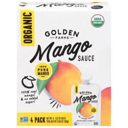 Golden Farms Organic Mango Pouch - 4-3.17 Oz