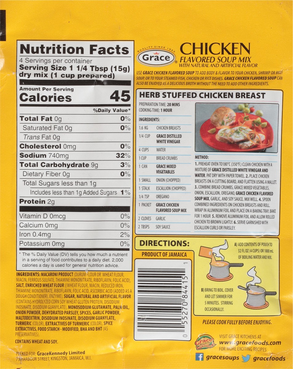 slide 7 of 9, Grace Country Style Seasoned Chicken Flavored Soup Mix 2.12 oz, 2.12 oz