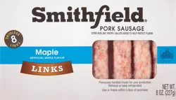 Smithfield Maple Breakfast Sausage Links 8 Count - 8 Oz