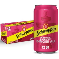 Schweppes Raspberry Ginger Ale 12-12fz - 12-12fz