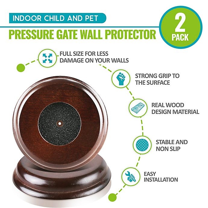 slide 4 of 14, Little Partners EZ-Fit Wall Protector - Espresso, 2 ct