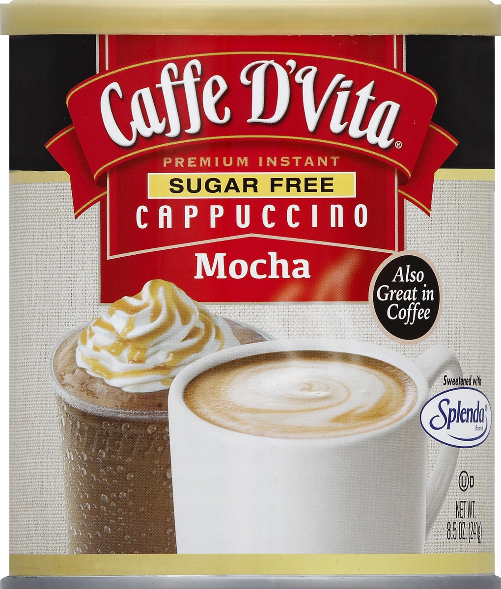 slide 1 of 2, Caffe Dvita Cappuccino Premium Instant Sugar Free Mocha - 8.5 Oz, 8.5 oz