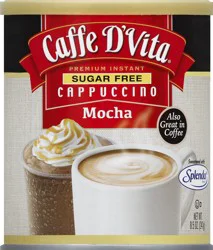 Caffe Dvita Cappuccino Premium Instant Sugar Free Mocha - 8.5 Oz