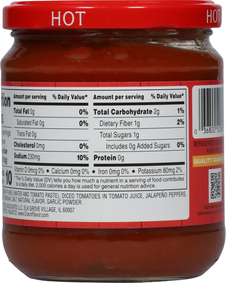 slide 8 of 9, Crav'n Flavor Cravn Hot Thick&Chunky Salsa, 15.5 oz