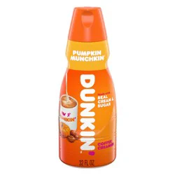 Dunkin Pumpkin Munchkin Coffee Creamer - 32 Fl. Oz.