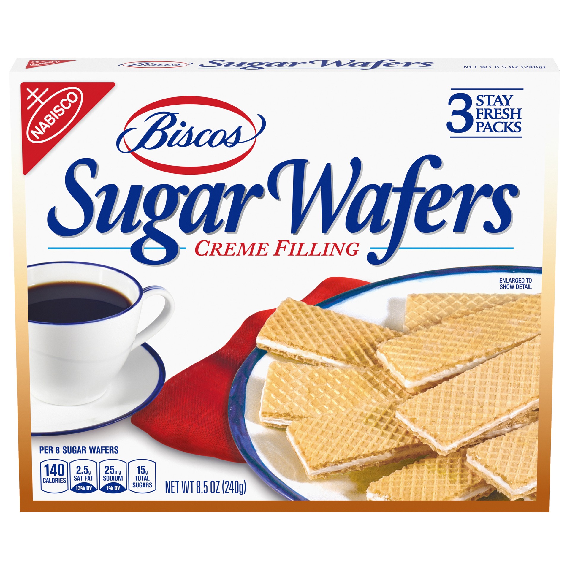 slide 1 of 1, Biscos Creme Filled Sugar Wafers - 8.5 Oz, 8.5 oz