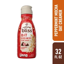 Coffee Mate Natural Bliss Peppermint Mocha Oat Milk Liquid Creamer Bottle - 32 Fl. Oz.