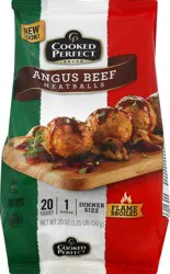 Cooked Perfect Meatballs Dinner Size Angus Beef - 20 Oz
