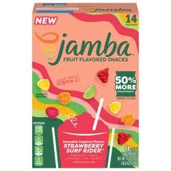 General Mills Jamba Smoothie Inspired Strawberry Surf Rider Fruit Flavored Snacks - 14 Count