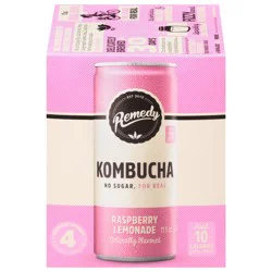 Remedy Raspberry Lemonade Kombucha - 4-11 Fl. Oz.