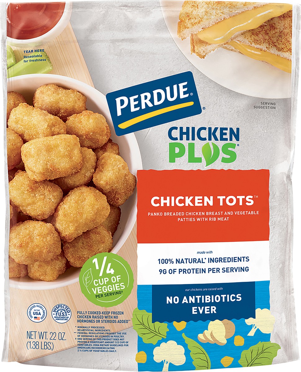 slide 1 of 1, Perdue Chicken Plus Chicken Tots With Vegetables Fully Cooked Frozen Meal - 22 Oz, 22 oz