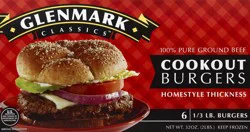Glenmark Cookout Burgers - 2 Lb