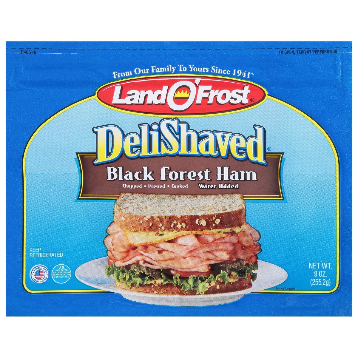 slide 1 of 1, Land O Frost Delishaved Black Forest Ham - 9 Oz, 9 oz