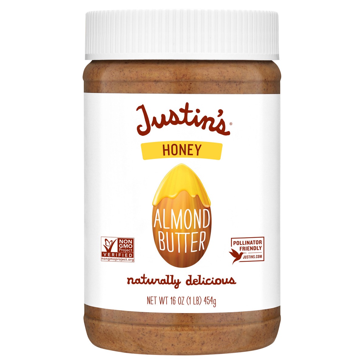 slide 1 of 1, Justins Almond Butter Honey - 16 Oz, 16 oz