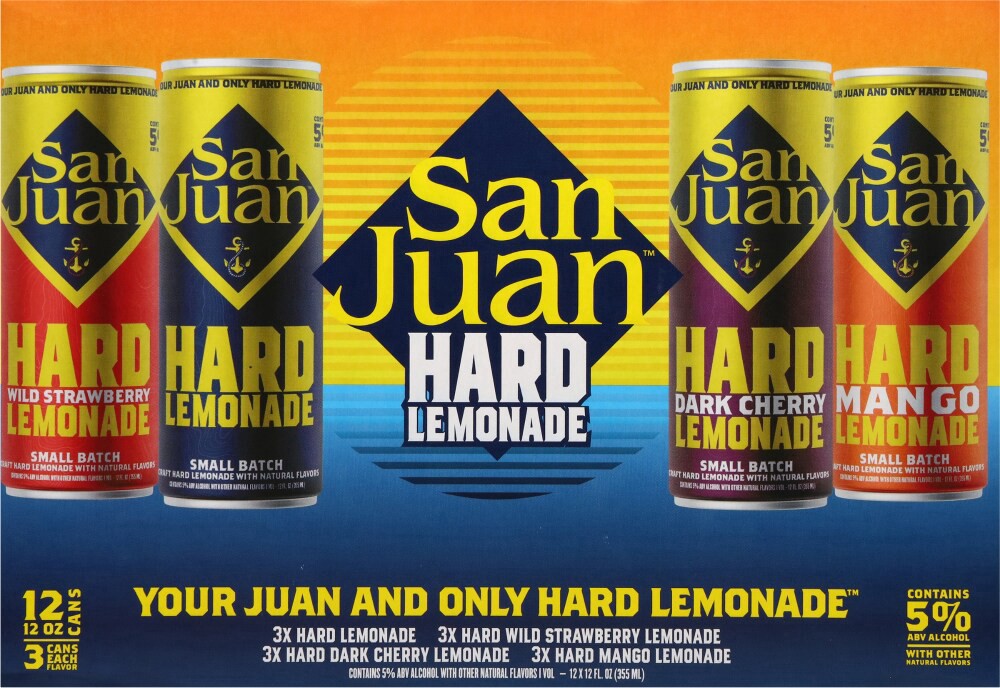 slide 2 of 5, San Juan Small Batch Assorted Hard Lemonade 12 - 12 fl oz Cans, 12 ct; 12 fl oz