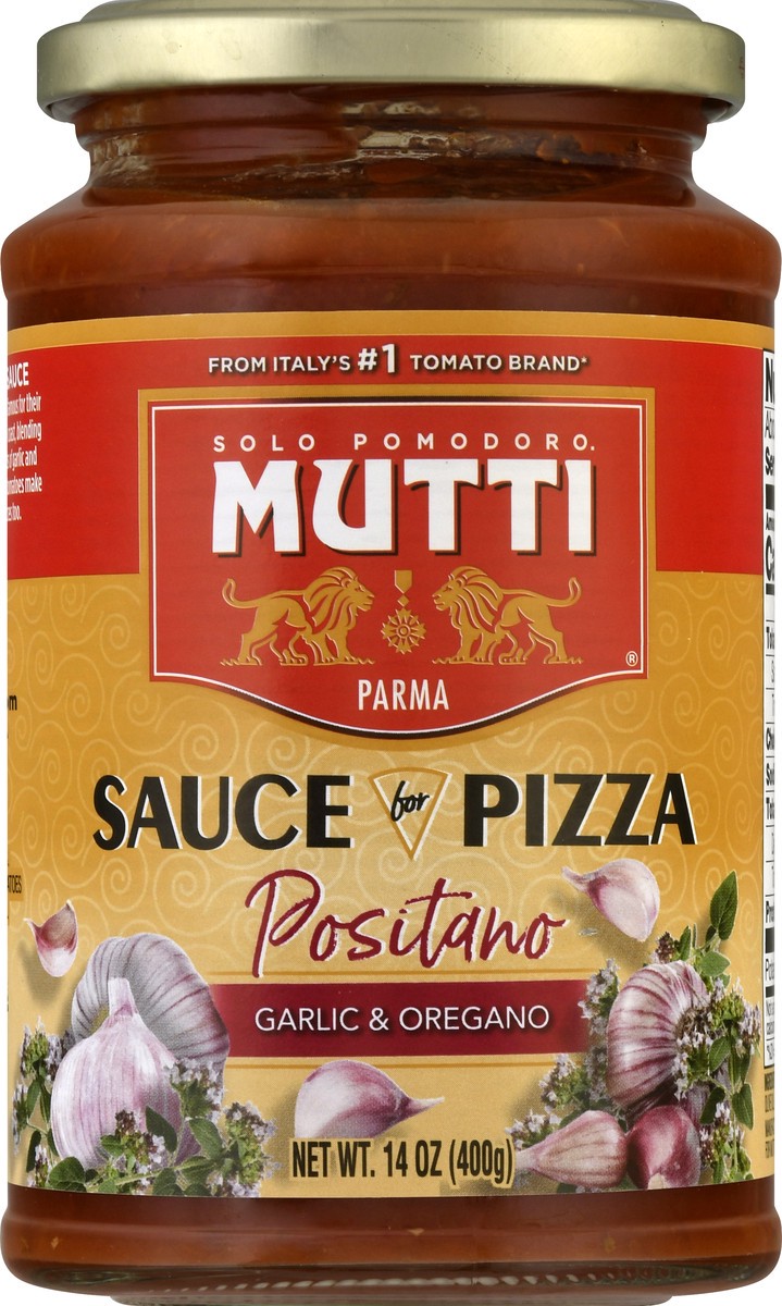slide 1 of 1, Mutti Sauce For Pizza Positano Garlic & Oregano - 14 Oz, 14 oz