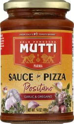 Mutti Sauce For Pizza Positano Garlic & Oregano - 14 Oz