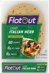 Flatout Italian Herb Light Flatbread - 11.8 Oz