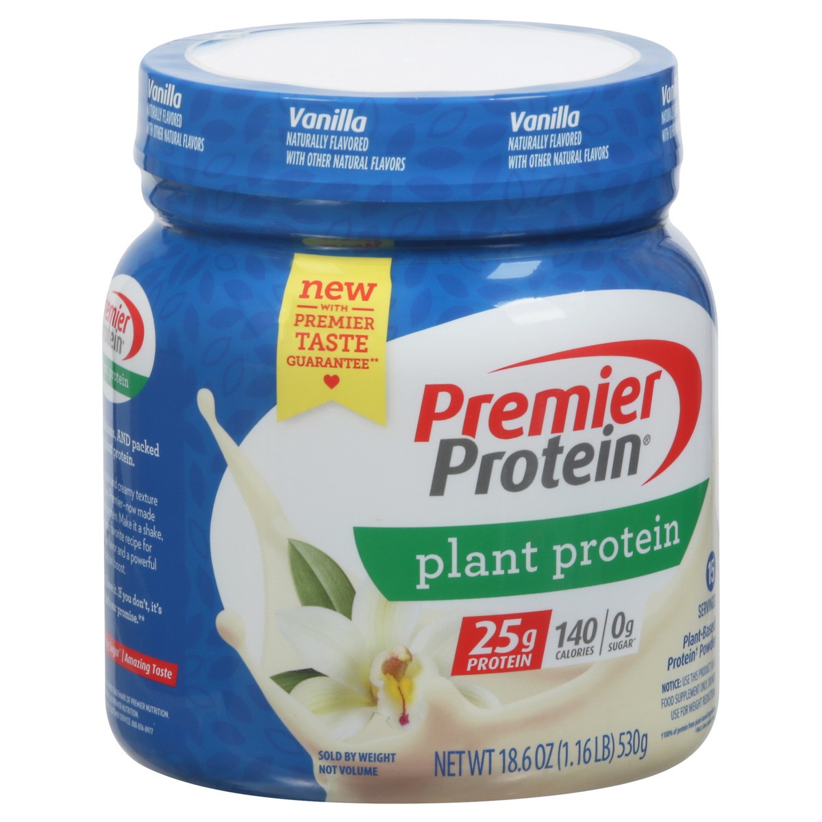 slide 4 of 9, Premier Protein Plant Protein Vanilla Protein Powder 18.6 oz, 18.6 oz