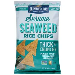 Lundberg Family Farms Sesame Seaweed Rice Chips - 5.5 Oz