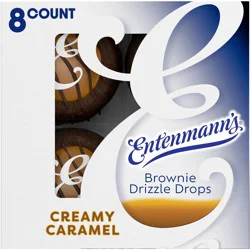 Entenmann's Brownie Drizzle Drops Creamy Caramel 8 Count - 7.23 Oz