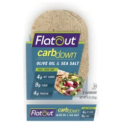 Flatout Sea Salt & Olive Oil Carb Down Flatbread - 9 Oz