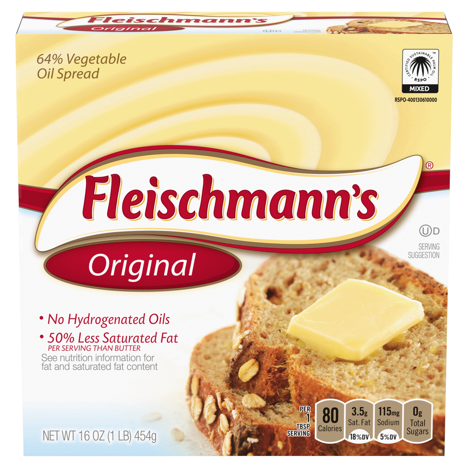 slide 1 of 1, Fleischmann's Original Vegetable Oil Spread Sticks - 4-16 Oz, 16 oz