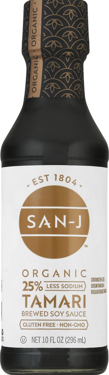 slide 1 of 1, San-J Organic Tamari Soy Sauce Gluten Free Reduced Sodium - 10 Fl. Oz., 10 fl oz