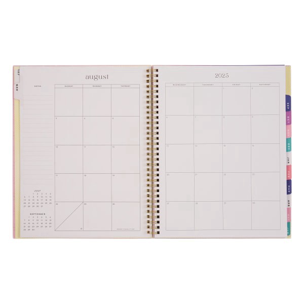 slide 3 of 10, 2025-2026 Organized by Happy Planner Monthly/Weekly Big Happy Planner, 8-1/2"" x 11"", Riso Pop, July 2025 To June 2026, PT0006B011, 1 ct