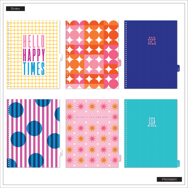 slide 10 of 10, 2025-2026 Organized by Happy Planner Monthly/Weekly Big Happy Planner, 8-1/2"" x 11"", Riso Pop, July 2025 To June 2026, PT0006B011, 1 ct