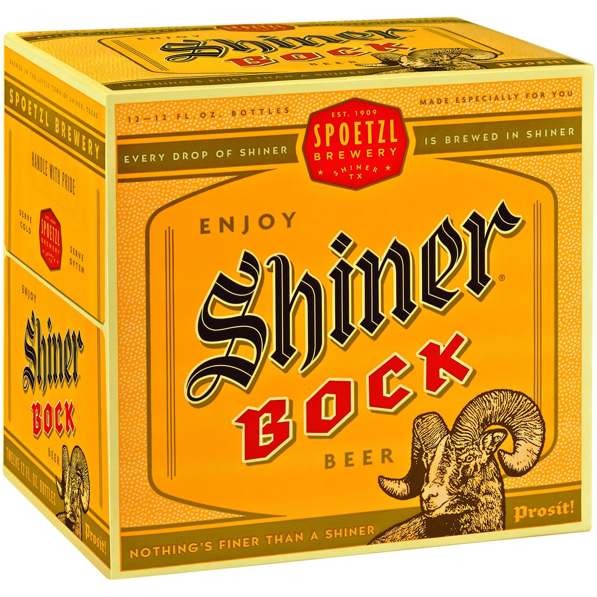 slide 8 of 8, Shiner Beer Shiner Bock Beer, Shiner Craft Beer, 12 Pack, 12 fl oz Bottles, 4.4% ABV, 141 Calories, 12.4g Carbs, 12 ct; 12 fl oz
