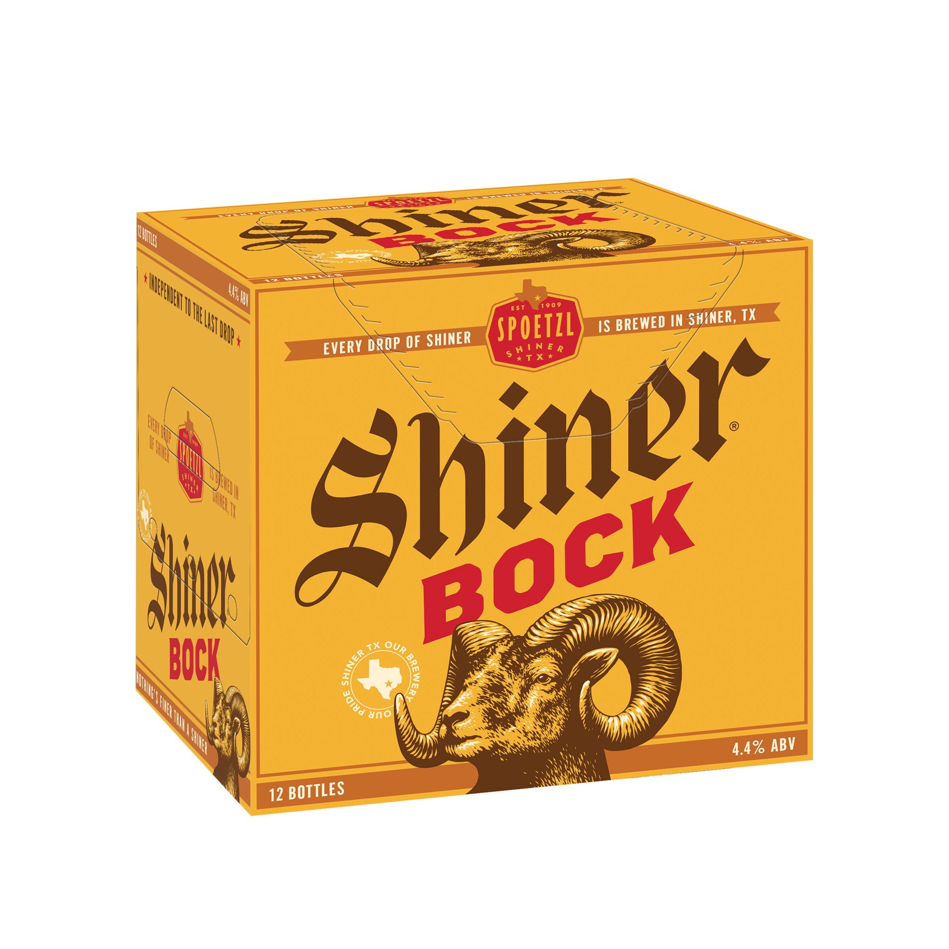 slide 1 of 8, Shiner Beer Shiner Bock Beer, Shiner Craft Beer, 12 Pack, 12 fl oz Bottles, 4.4% ABV, 141 Calories, 12.4g Carbs, 12 ct; 12 fl oz