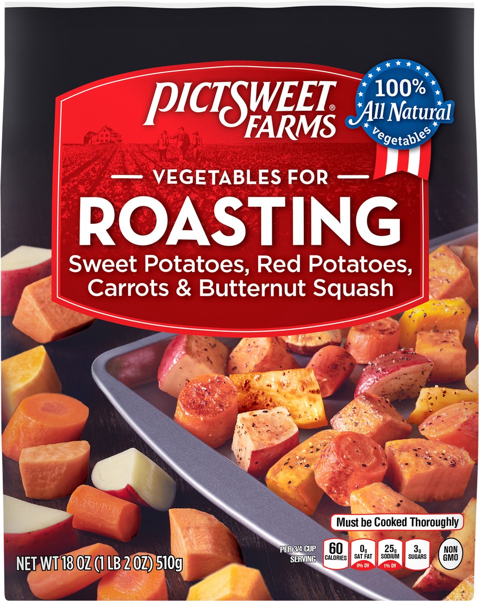 slide 2 of 3, PictSweet Sweet Potatoes, Red Potatoes, Carrots & Butternut Squash, 18 oz