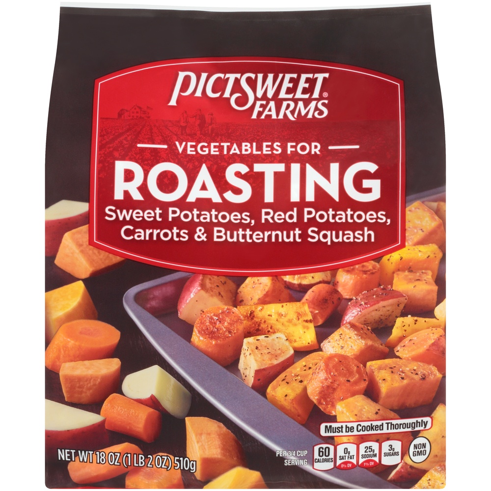 slide 1 of 8, PictSweet Vegetables for Roasting Sweet Potatoes, 18 oz
