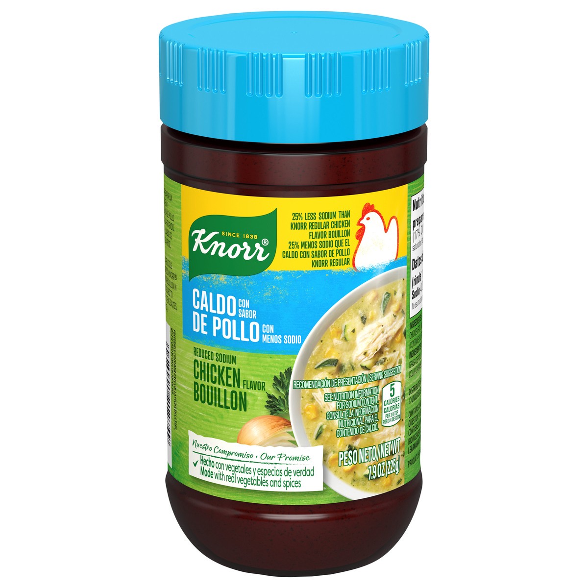 slide 1 of 9, Knorr Reduced Sodium Granulated Bouillon Chicken, 7.9 oz