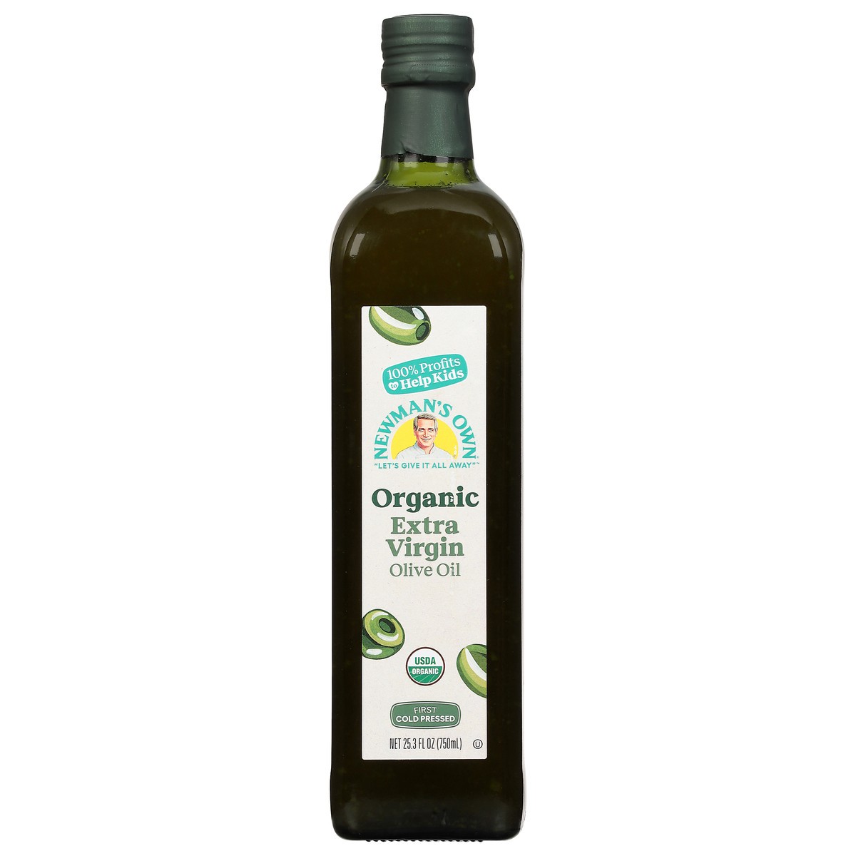 slide 1 of 9, Newman's Own Extra Virgin Olive Oil, 25.3 fl oz