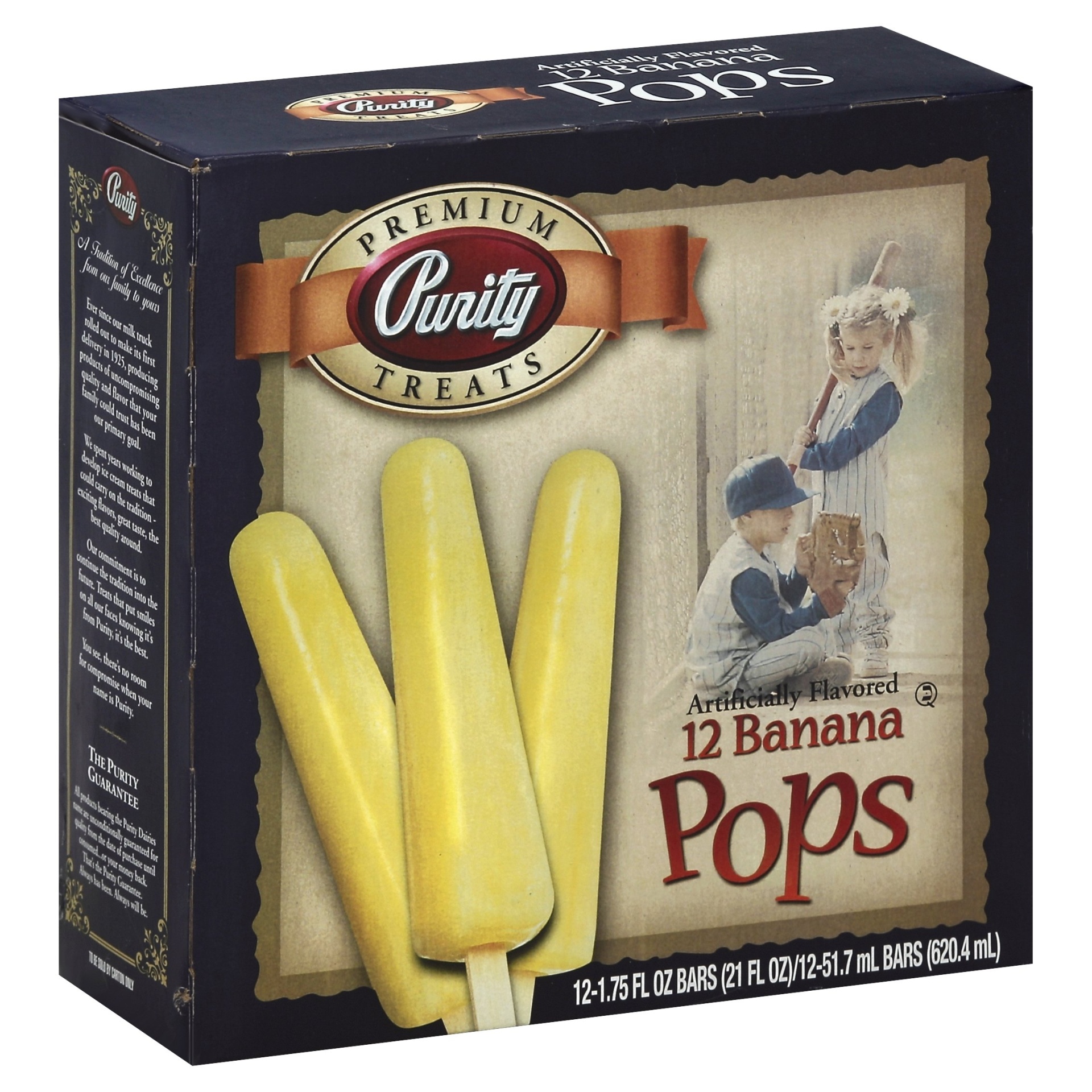 slide 1 of 1, Purity Banana Pops, 12 ct