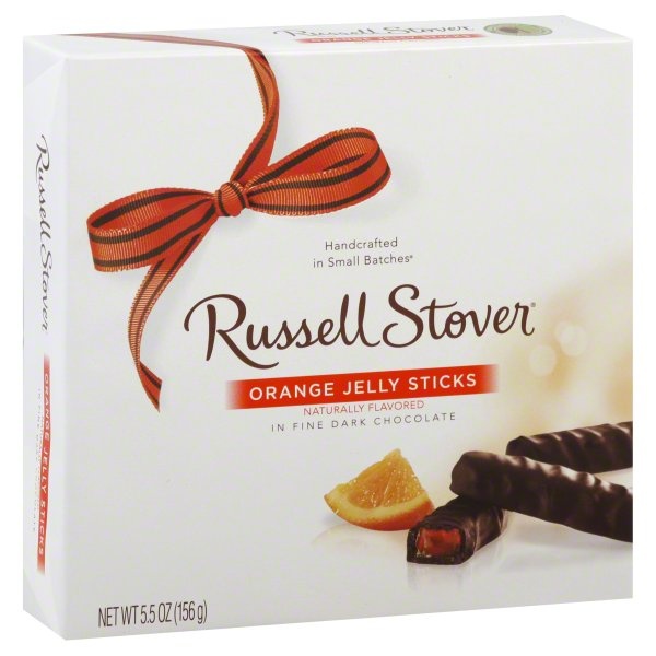 slide 1 of 1, Russell Stover Dark Chocolate Orange Jelly Strings, 5.5 oz