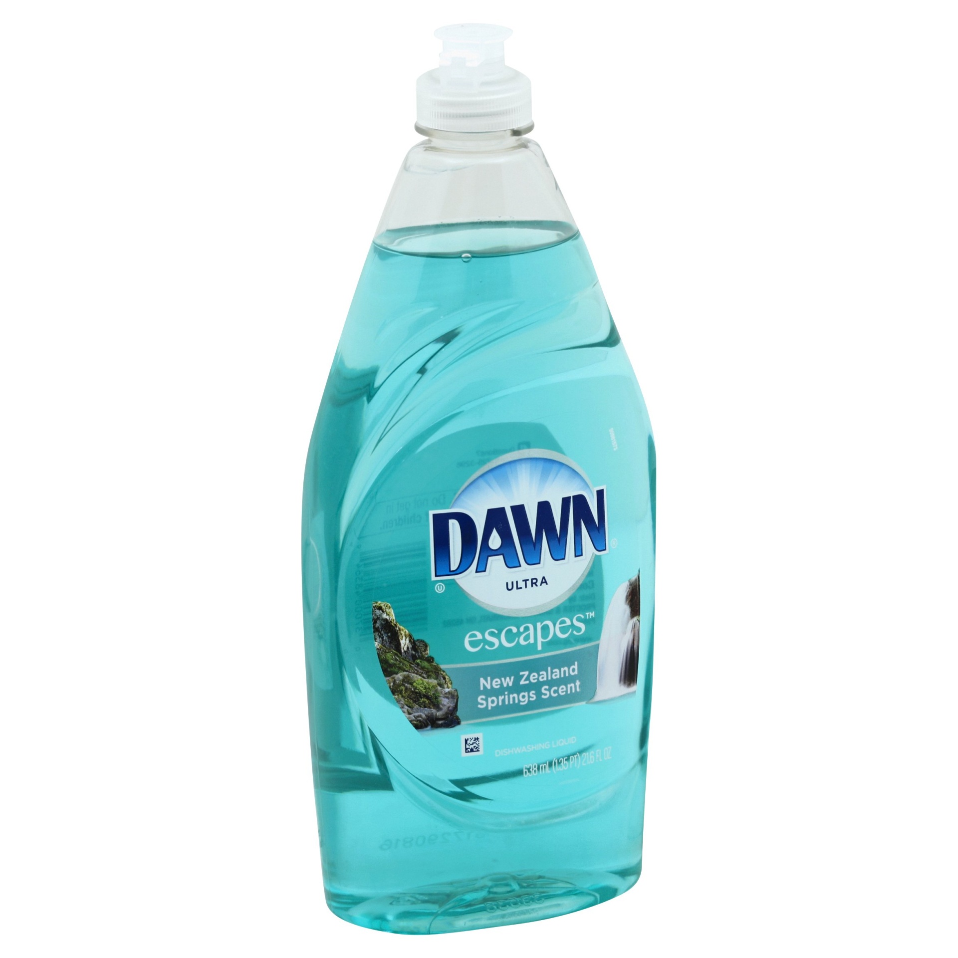 slide 1 of 1, Dawn Ultra Escapes New Zealand Springs Scent Dishwashing Liquid, 21.6 fl oz