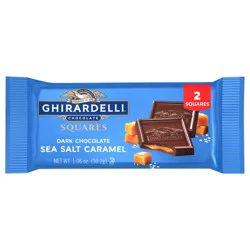 GHIRARDELLI Dark Chocolate Sea Salt Caramel 2-Squares, 1.06 oz Bar