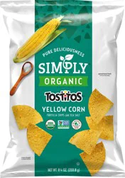 Tostitos Simply Organic Yellow Corn Tortilla Chips With Sea Salt 8.25 Oz Bag
