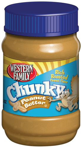 slide 1 of 1, Western Family Chunky Peanut Butter, 16 oz