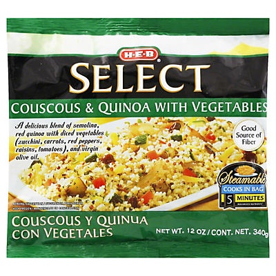 slide 1 of 1, H-E-B Select Couscous and Quinoa with Vegetables, 12 oz
