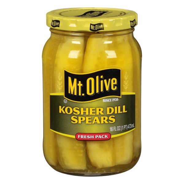 slide 1 of 6, Mt. Olive Kosher Dill Spears Pickles 16 Oz, 16 oz