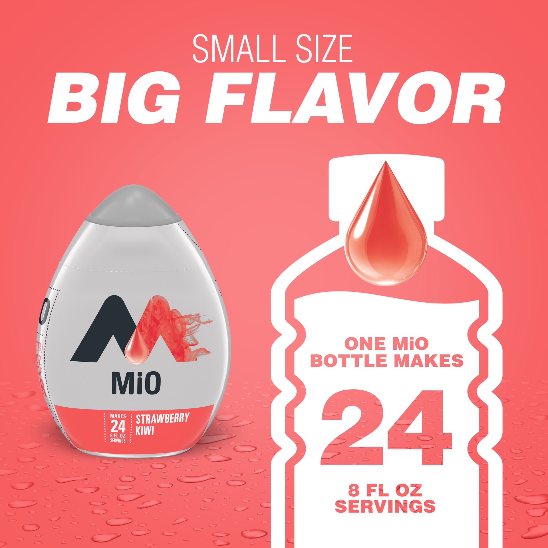 slide 5 of 5, MiO Strawberry Kiwi Artificially Flavored Liquid Water Enhancer, 1.62 fl oz Bottle, 1.62 fl oz