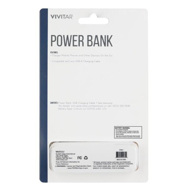 slide 2 of 2, Vivitar 5000Mah Power Bank, Black, Nil7002-Blk-Stk-24, 1 ct
