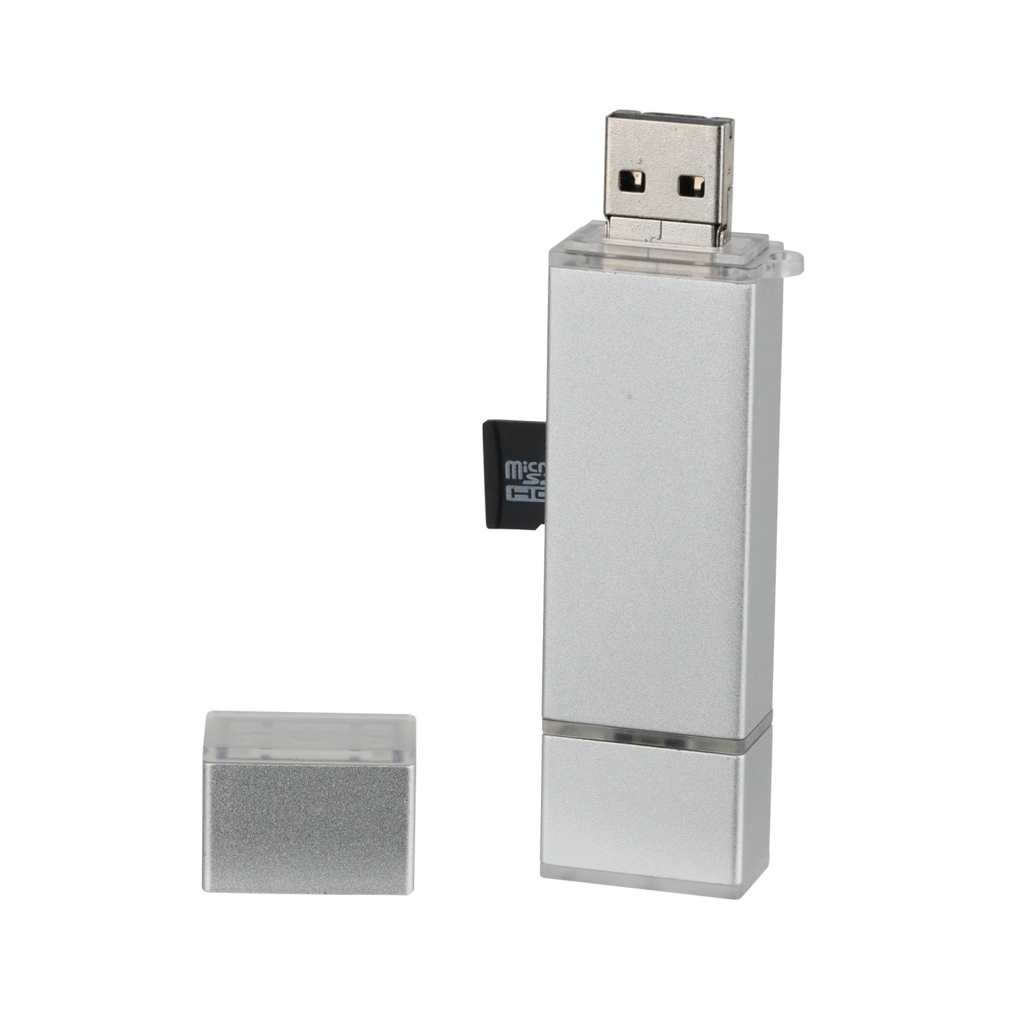 slide 1 of 7, Vivitar MicroSD Card W/5:1 Reader USBA-C 32 MB, 1 ct